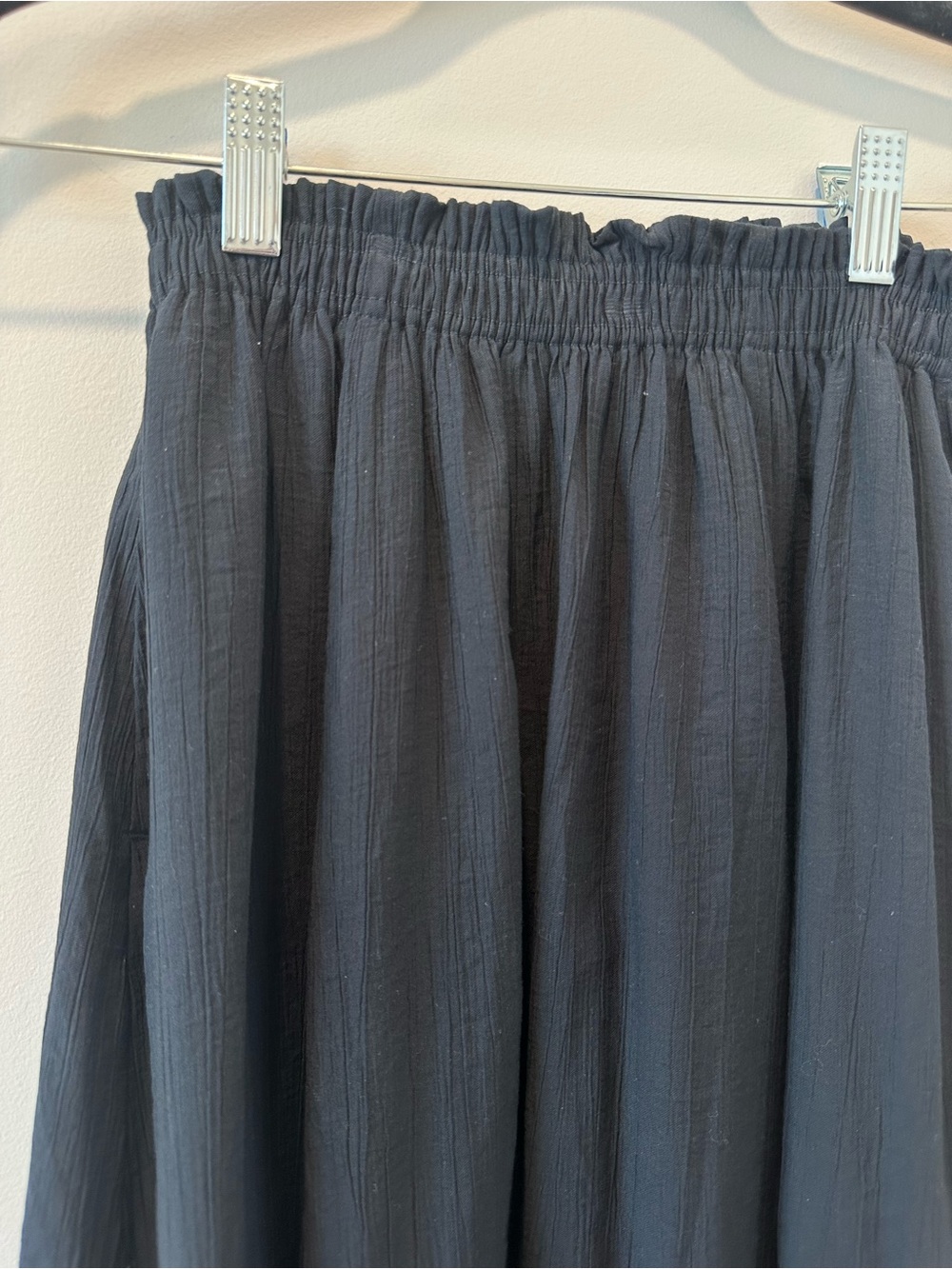 Abercrombie Gauzy Long Elastic Black Maxi Skirt Resortwear Flowy Romantic XS - Picture 3 of 10